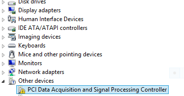 pci data acquisition and signal processing controller driver asus windows 7